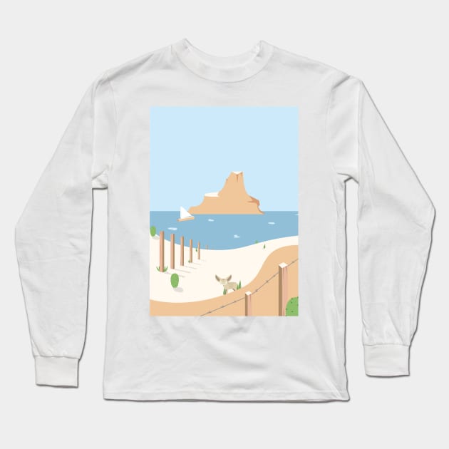 desert and sea Long Sleeve T-Shirt by MangMARU